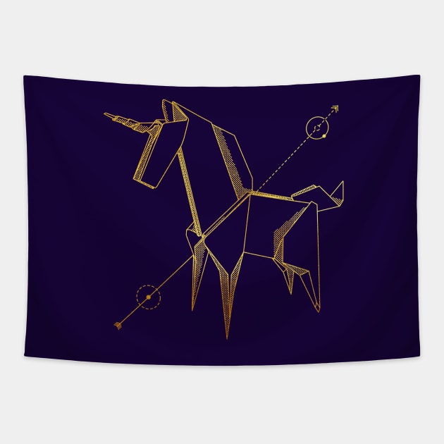 Trojan Unicorn Tapestry by grdibnz