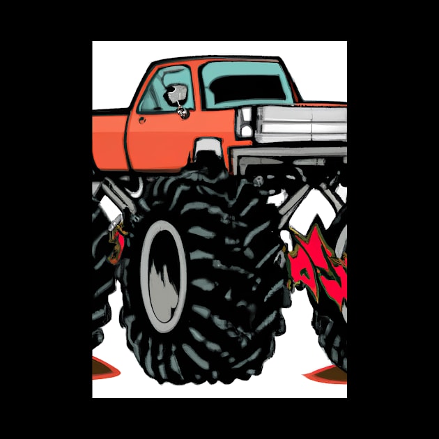 Monster Truck Painting by maxcode