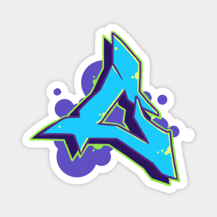 Letter C - Graffiti Street Art Style Blue Magnet