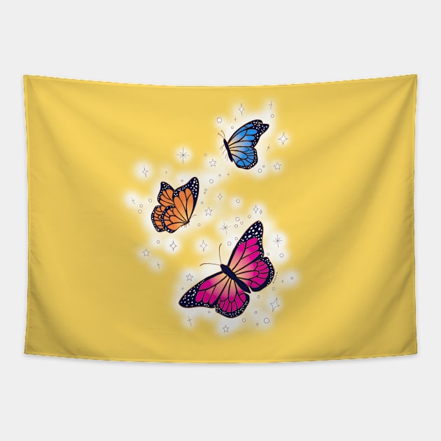 Butterfly Magic Tapestry by ValentinaCariel