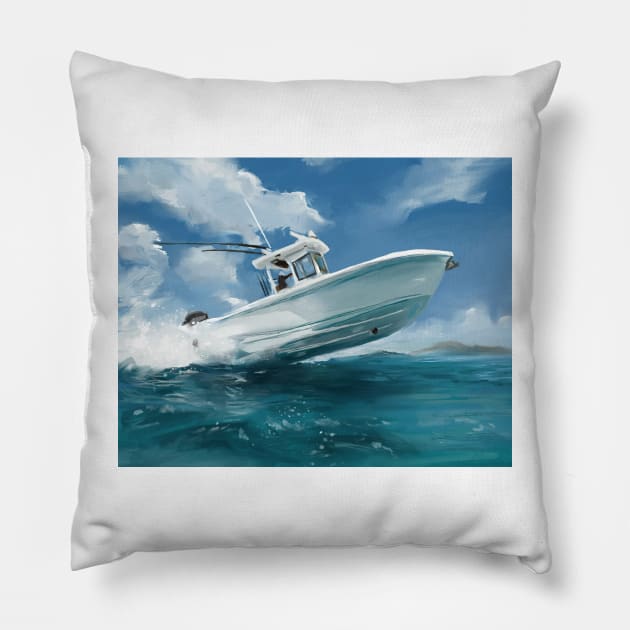 Boat life Pillow by Hop Hop Heads