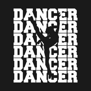 Dancer Dance Team Silhouette Ballet Pointe Jazz Lyrical T-Shirt