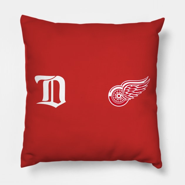 Detroit Wings-City Pillow by karenblanco