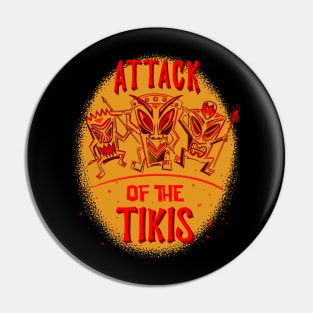 Attack of the Tikis Halloween Monster Pin