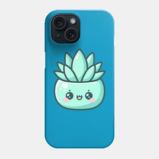 Cute Kawaii Succulent in Pot | Cute Kawaii Potted Plant Design for Kawaii Lovers Phone Case