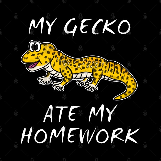 My Gecko Ate My Homework School Funny Pet by doodlerob