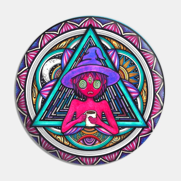 clancy Midnight Gospel in Mandala Pin by asiancoffeegirl