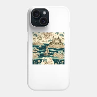 Vintage adventures of the sea Phone Case