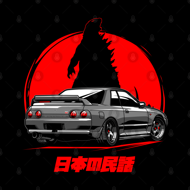 Nissan Skyline GTR 32 Japan Folklore by aredie19