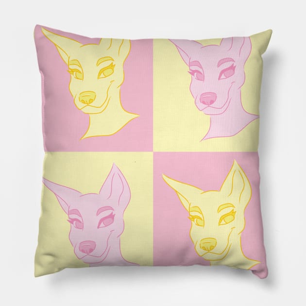 Furry Pink Lemonade Pillow by Textual