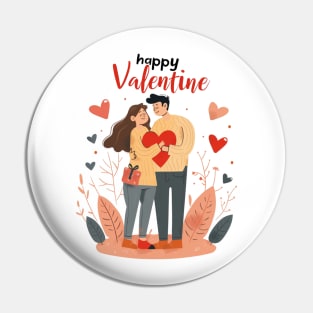 Valentine Romantic couple love birds Pin