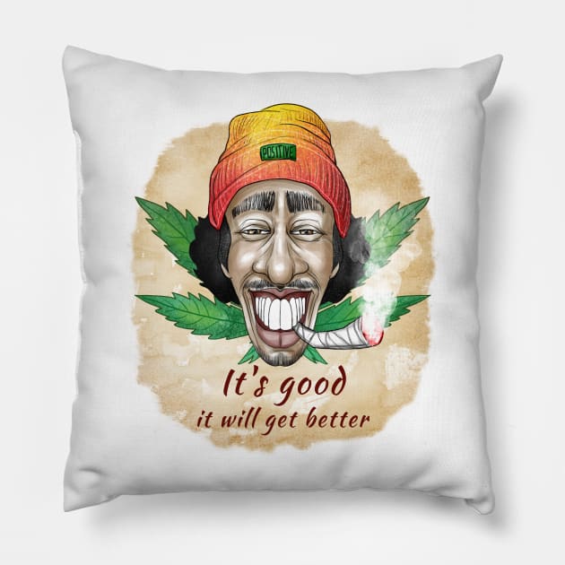 Chill with Rasta Hope - Positivity Collection Pillow by PrezencikABC