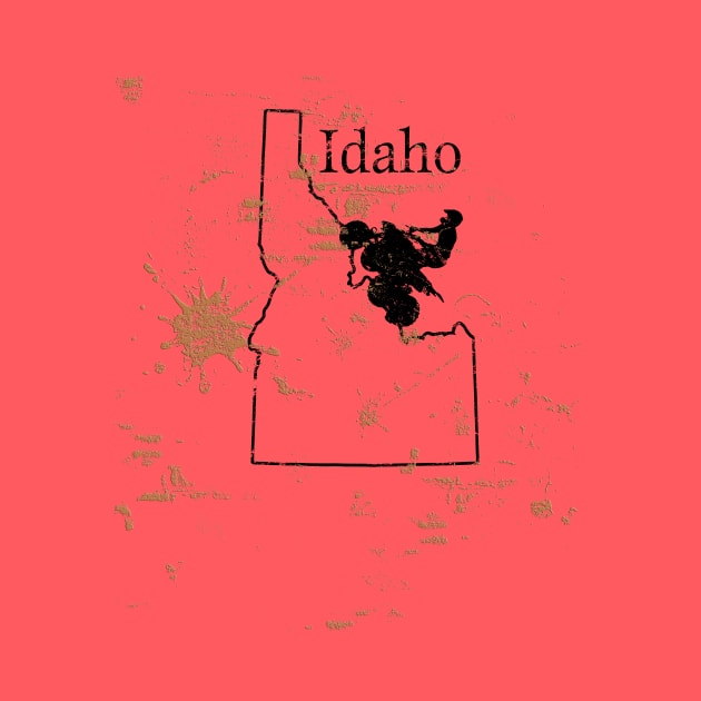 Idaho Off Road ATV Mud State Map by TeeCreations