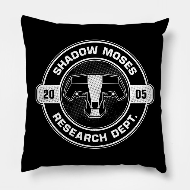 Shadow Moses Research Department Pillow by DCLawrenceUK