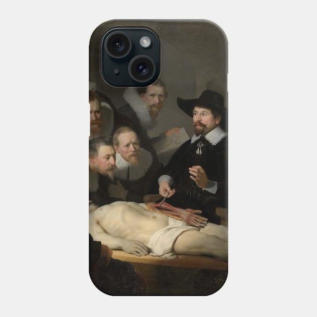 The Anatomy Lesson - Rembrandt Phone Case by KargacinArt