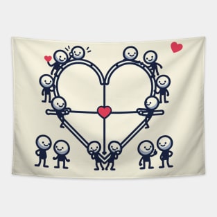 Heart on Target Tapestry