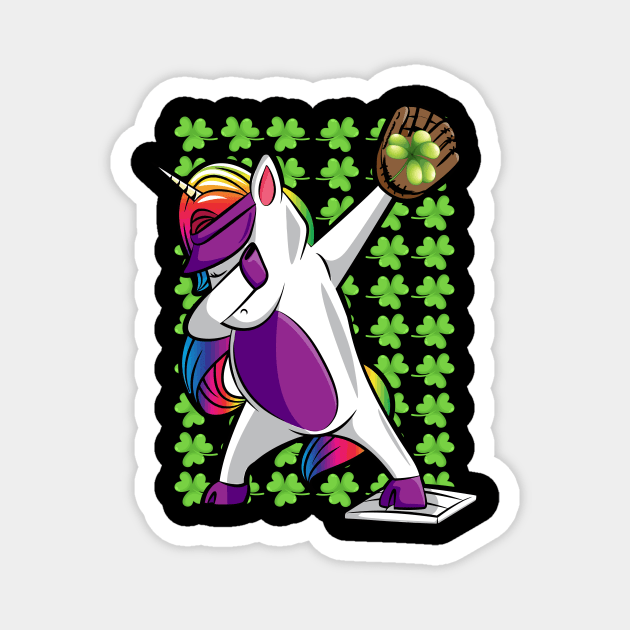 DABBING UNICORN ST PATRICKS DAY Magnet by Family