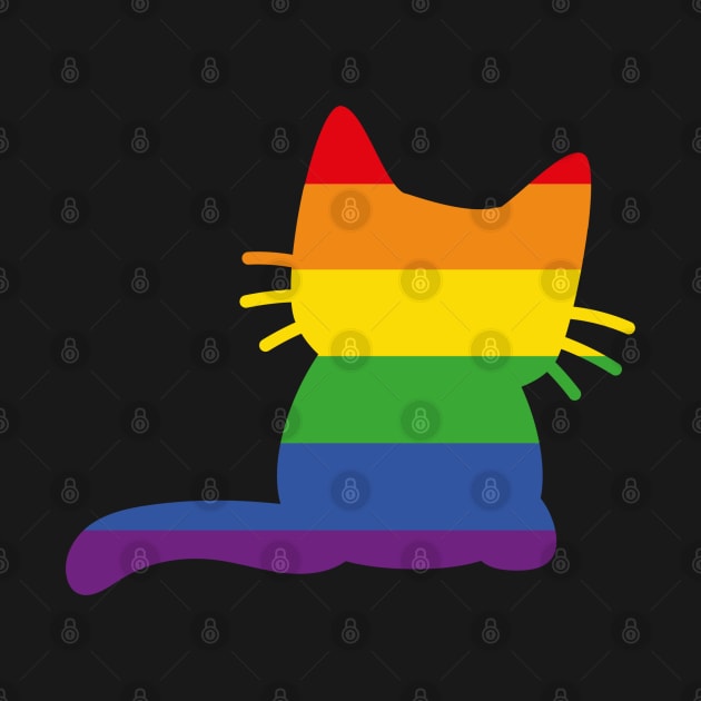 Gay Flag cat by Buen Corazón