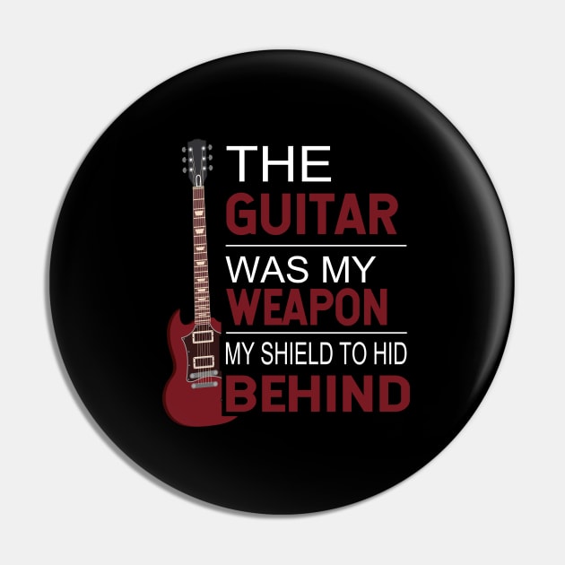 the guitar was my weapon my shield to hid behind Pin by SILVER01