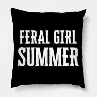 Feral Girl Summer Pillow