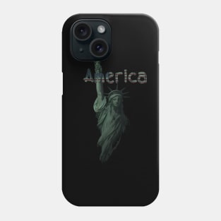 Patriotic, Statue of Liberty, USA Flag Phone Case