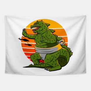 Kungfu Godzilla Tapestry