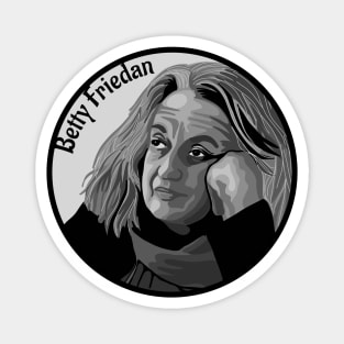 Betty Friedan Portrait Magnet