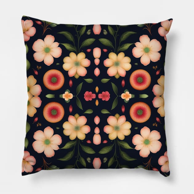 Flowers pattern Pillow by SylwiaArt