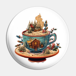 Christmas teacup Pin