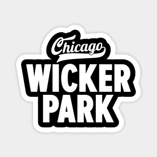 Wicker Park Chicago Minimal Logo Design - Chicago Neighborhood Series Magnet