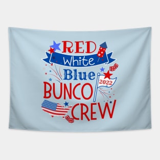 Bunco Crew Fourth of July America Patriotic Dice Game Tapestry