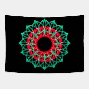 Red and green flower Tapestry