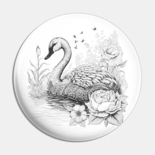 Beautiful Swan Pin