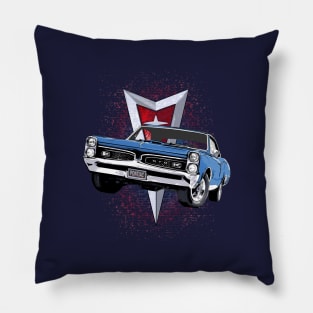 Blue 67 Pontiac GTO Pillow