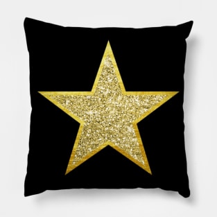 Gold Star Pillow