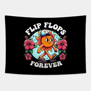 Flip Flops Forever - Summer Vacation Beach Tapestry