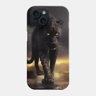 black panther in the rainforest Phone Case