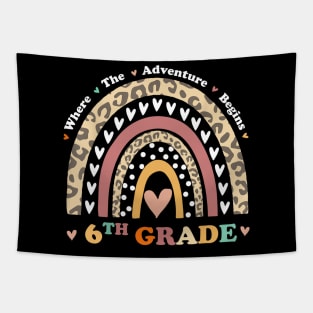 Back To School 6th Grade Where The Adventure Begins Rainbow Tapestry