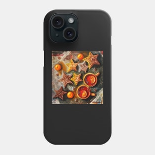 Gingerbread, tangerines and hot tea Phone Case