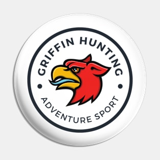 Griffin Hunting - Adventure Sport - White - Fantasy - Funny Pin