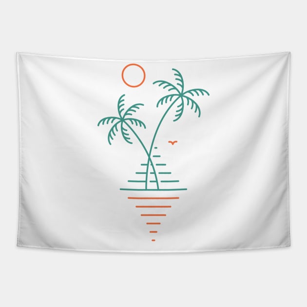 Summer Beach Vibes 3 Tapestry by VEKTORKITA