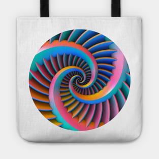 Opposing Spiral Pattern in 3-D Tote