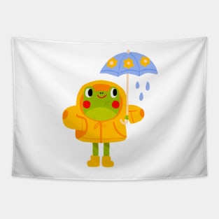 raincoat frog Tapestry