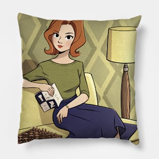 Beth Harmon Queen's Gambit Pillow