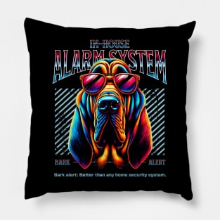 Bark Alert Bloodhound Dog Pillow