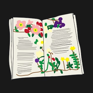 Aesthetic Floral Book T-Shirt