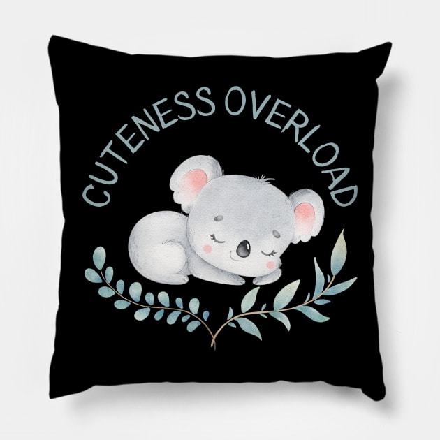 Cuteness overload cutest baby koala for kids and babies Pillow by BoogieCreates