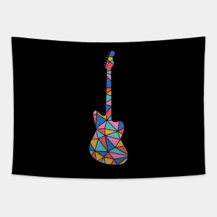 Geometric Colorful Electric Guitar Tapestry