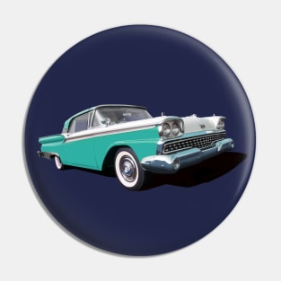 1959 Ford Galaxie in turquoise Pin