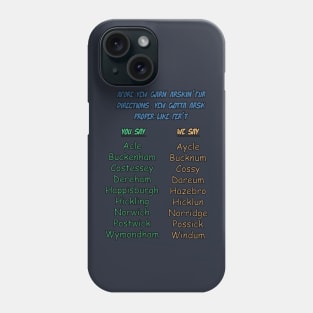 Norfolk Dialect for place name interpretation Phone Case